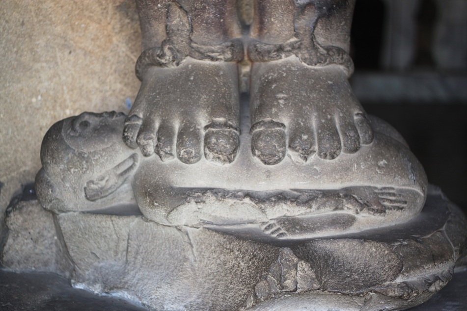 Curious Sculpture Beneath King Adityavarman's Feet