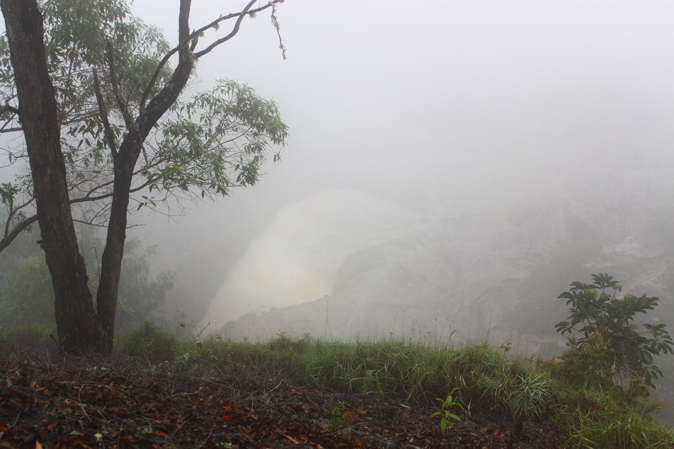 Mist-Covered Crater of Mount Wawomudha