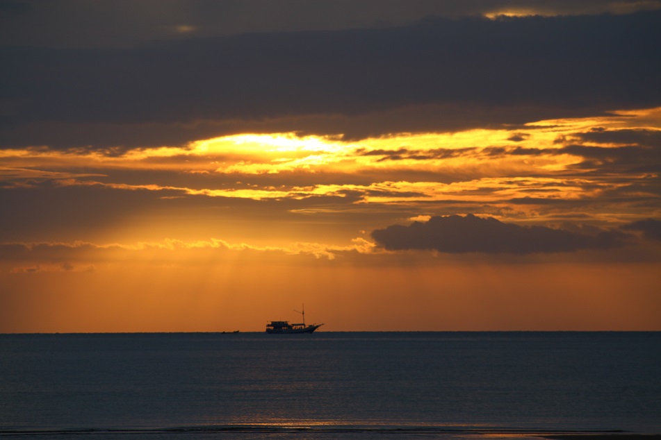 A Lone Boat at Sunset, Labuan Bajo