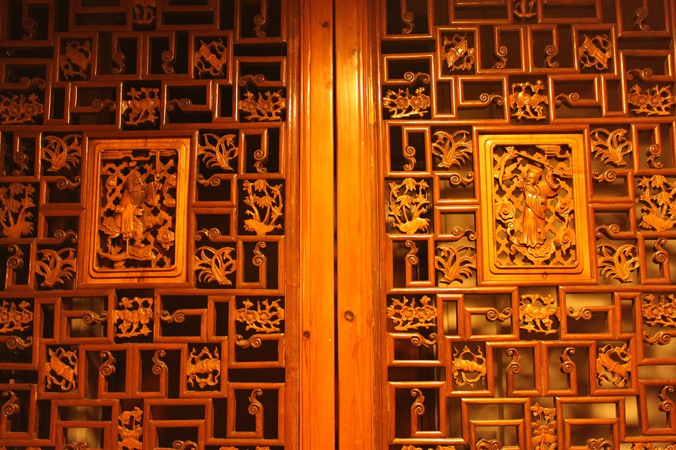 Ornately Decorated Wooden Panel at the University Museum and Art Gallery