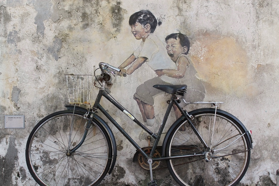 World-Famous 'Little Children on a Bicycle' Mural in Penang