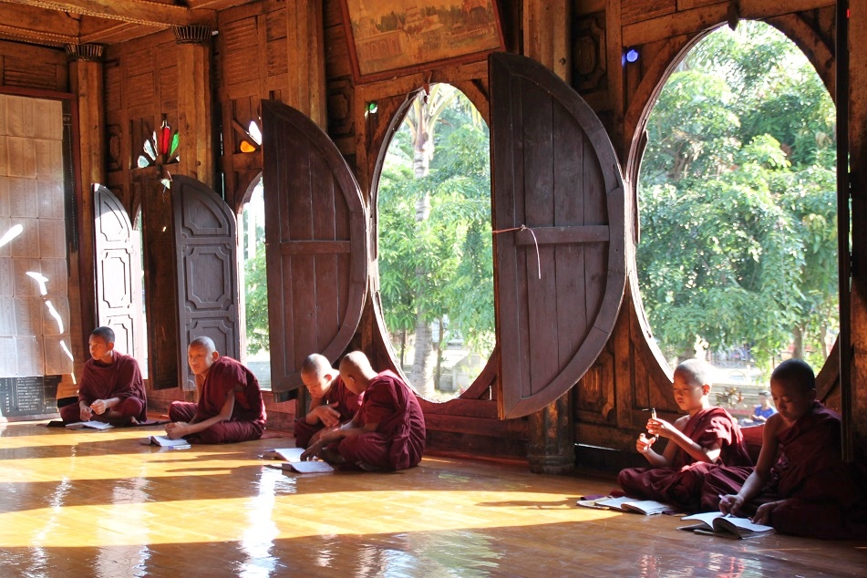 Novice Buddhist Monks at Shwe Yan Pyay Monastery, Just Outside Nyaung Shwe