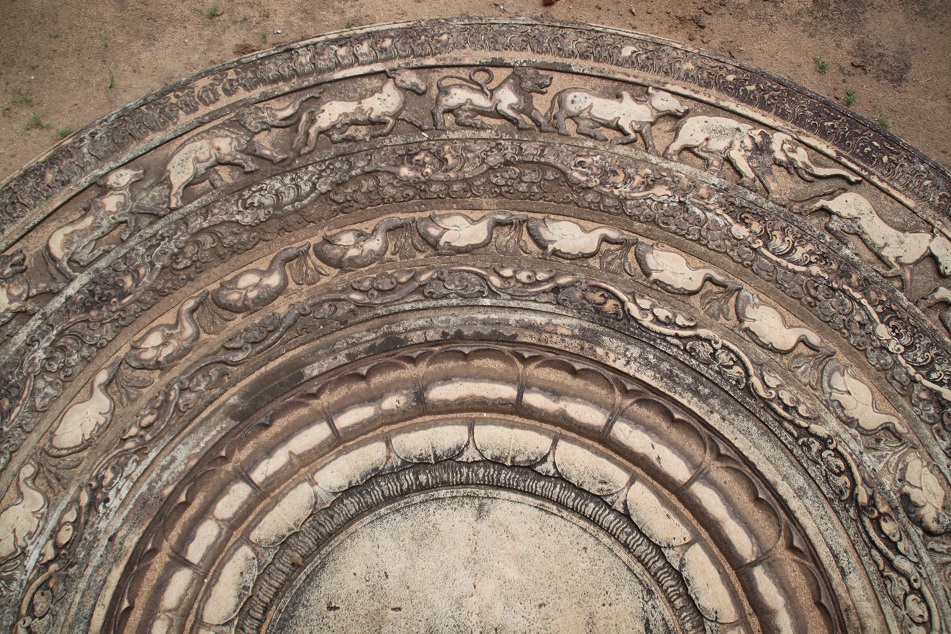 Moonstone in Abhayagiri Monastery Complex