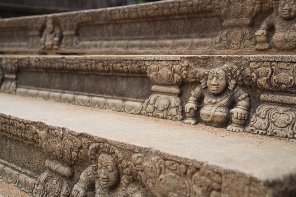 Dwarf Figures Adorning the Steps above the Moonstone