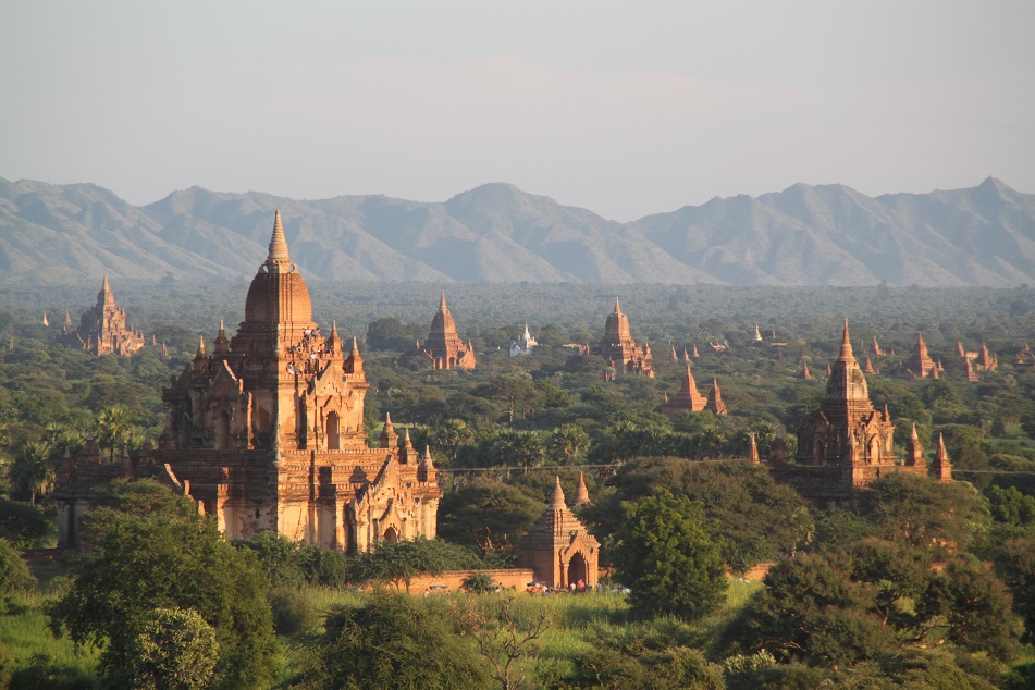 View of Bagan Plain before Sunset