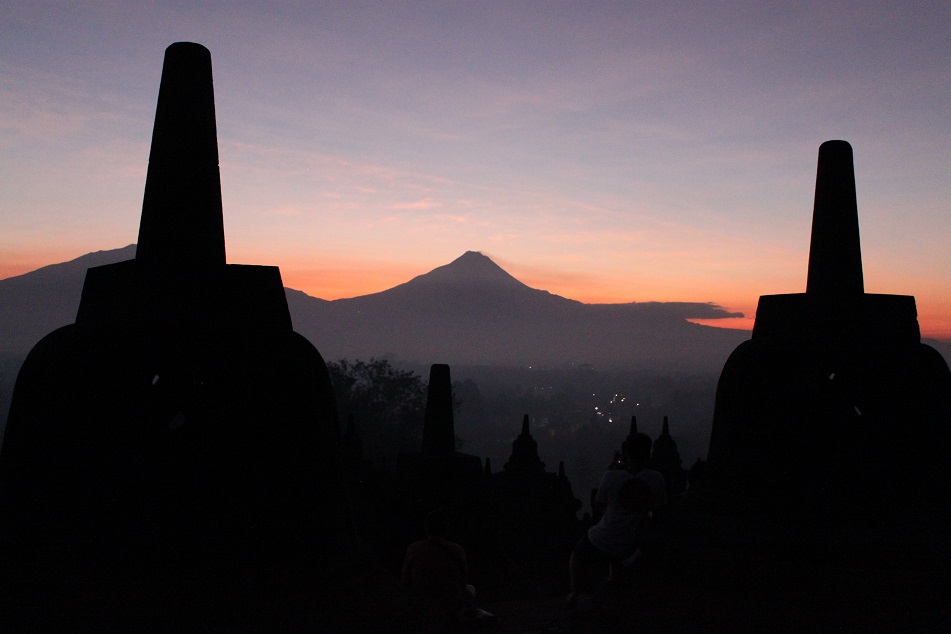 Dawn at Borobudur