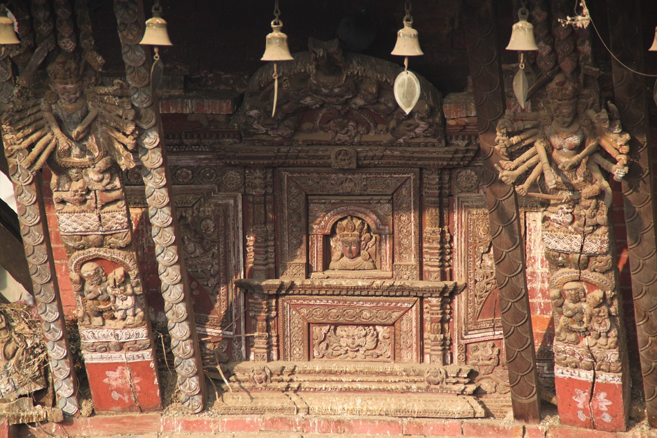 Tantric Goddesses at Nyatapola's Wooden Struts