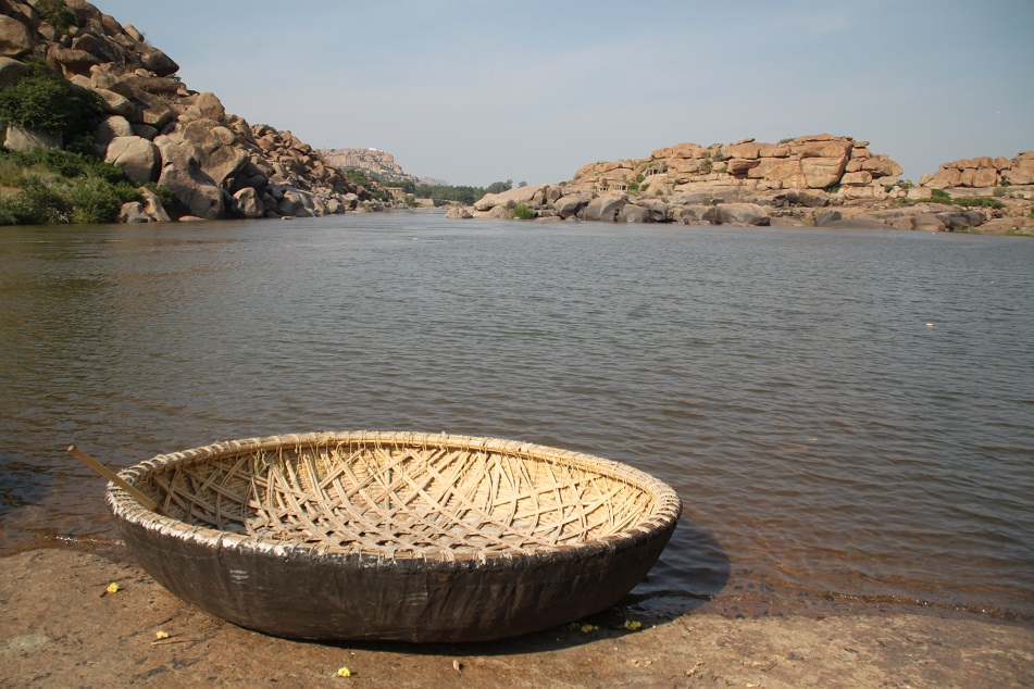 A Coracle by Tungabhadra River