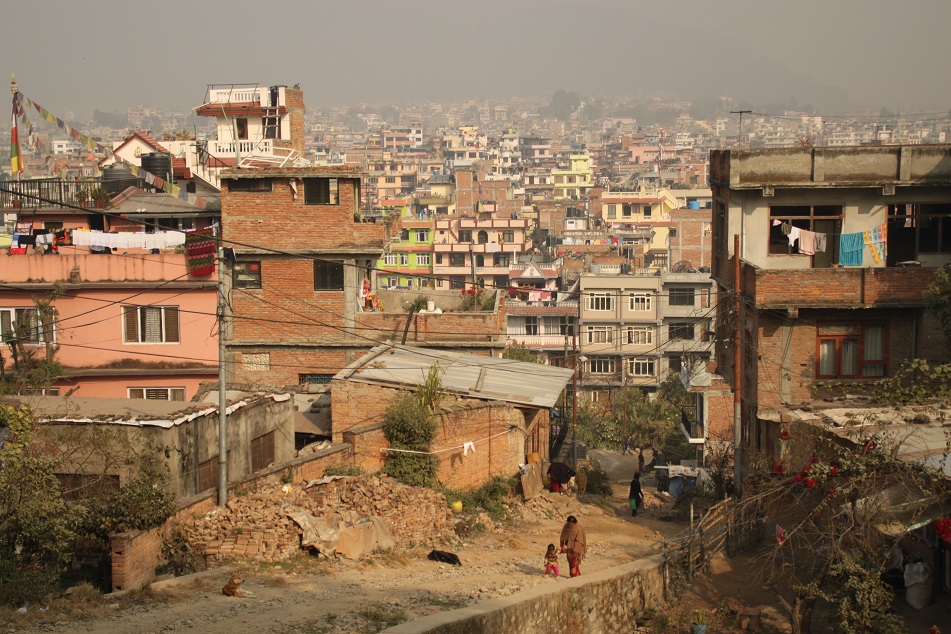 View of Crowded Kathmandu