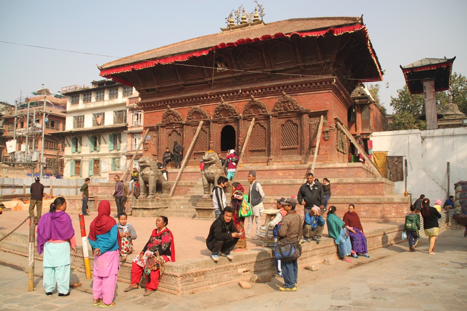 Local Gather around Shiva Parvati Temple