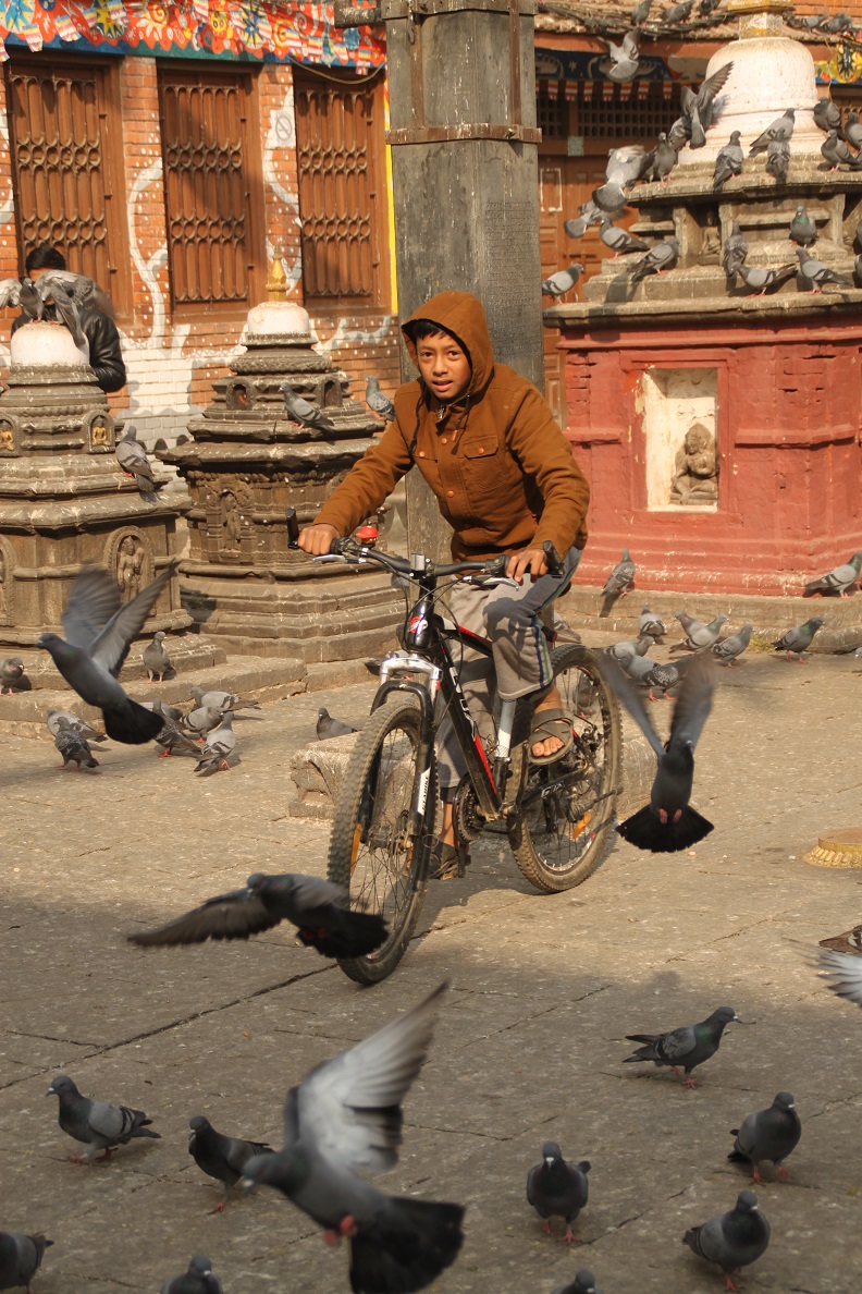 Cycling around the Stupa