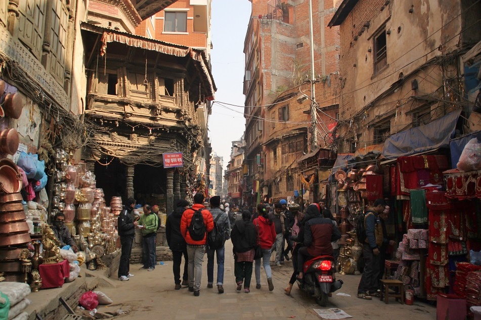 Kathmandu's Typical Labyrinthine Alley