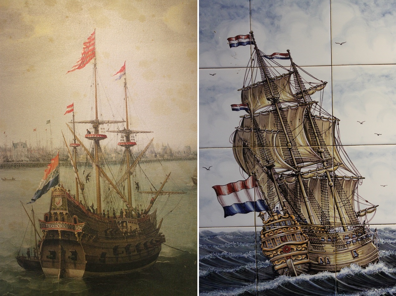 Romanticized Illustrations of Dutch Ships