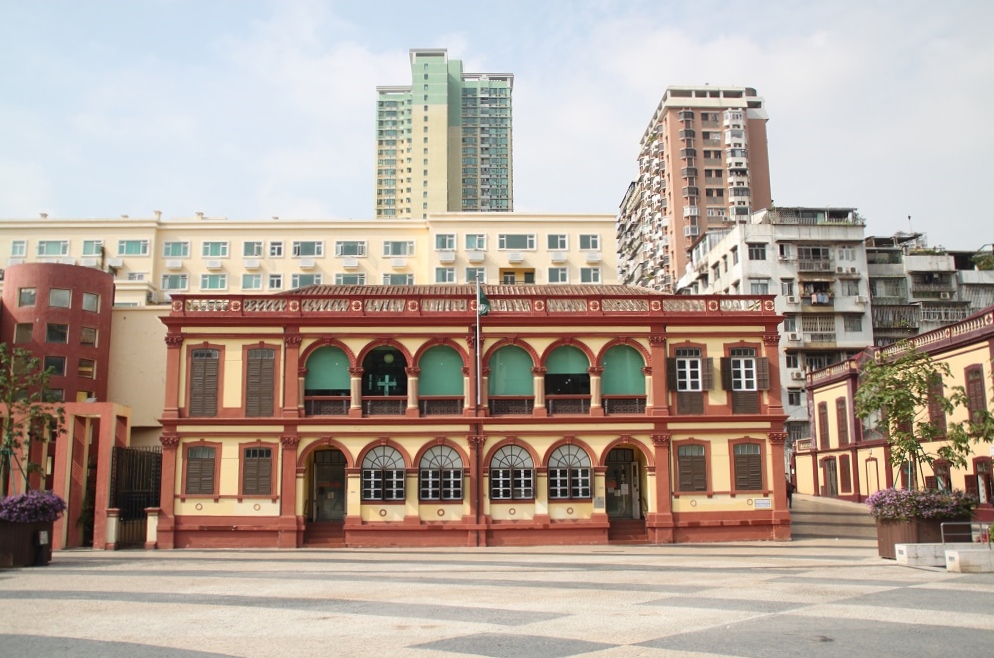 Old Building with Modern Background