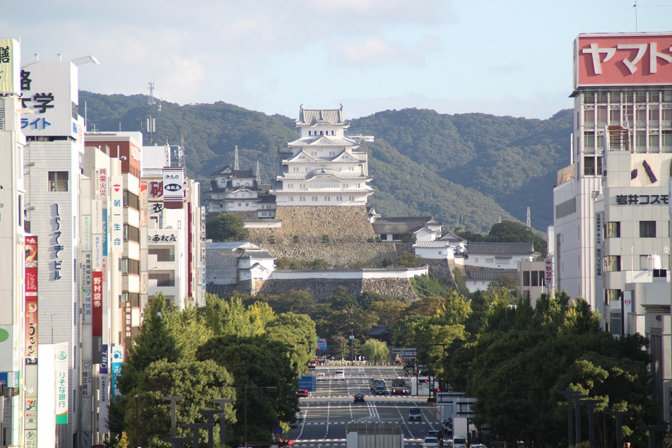 Himeji Castle Viewed from the City's Main Train Station