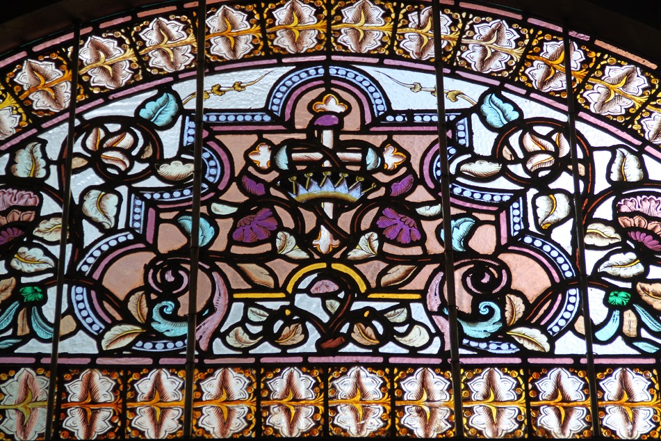 Stained Glass inside the Church